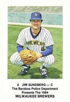 1984 Milwaukee Brewers Police - Baraboo Police Department #NNO Jim Sundberg Front