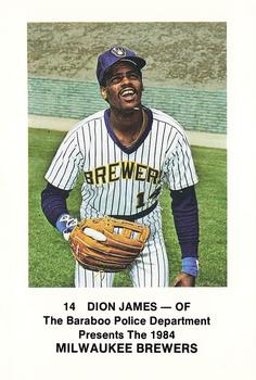 1984 Milwaukee Brewers Police - Baraboo Police Department #NNO Dion James Front