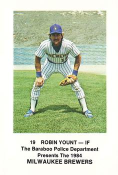 1984 Milwaukee Brewers Police - Baraboo Police Department #NNO Robin Yount Front