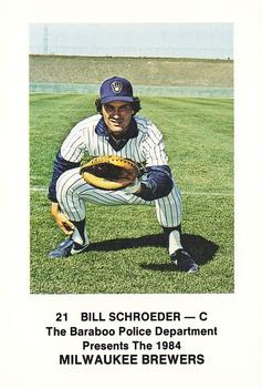 1984 Milwaukee Brewers Police - Baraboo Police Department #NNO Bill Schroeder Front