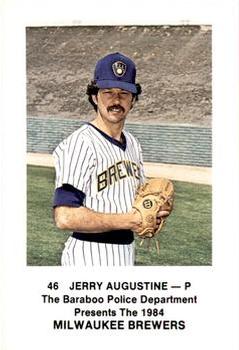 1984 Milwaukee Brewers Police - Baraboo Police Department #NNO Jerry Augustine Front