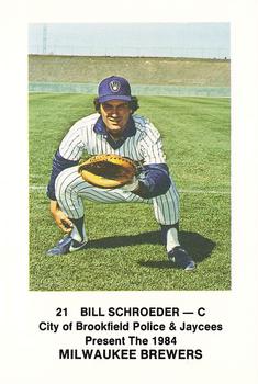 1984 Milwaukee Brewers Police - City of Brookfield Police & Jaycees #NNO Bill Schroeder Front