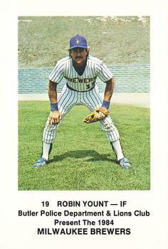 1984 Milwaukee Brewers Police - Butler Police Department & Lions Club #NNO Robin Yount Front
