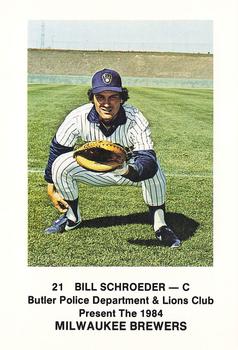 1984 Milwaukee Brewers Police - Butler Police Department & Lions Club #NNO Bill Schroeder Front