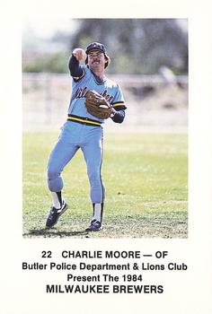 1984 Milwaukee Brewers Police - Butler Police Department & Lions Club #NNO Charlie Moore Front