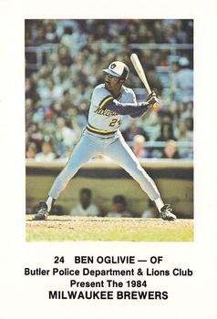 1984 Milwaukee Brewers Police - Butler Police Department & Lions Club #NNO Ben Oglivie Front