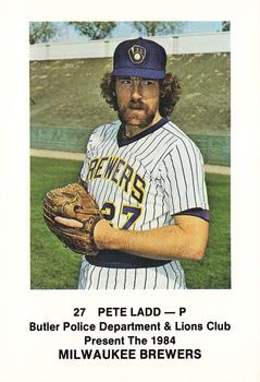 1984 Milwaukee Brewers Police - Butler Police Department & Lions Club #NNO Pete Ladd Front