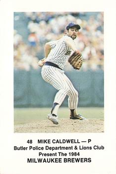 1984 Milwaukee Brewers Police - Butler Police Department & Lions Club #NNO Mike Caldwell Front