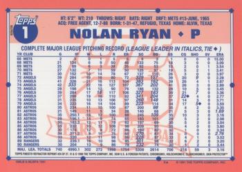 1999 Topps - Nolan Ryan Commemorative Reprints Finest Refractor #24 Nolan Ryan Back
