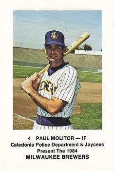 1984 Milwaukee Brewers Police - Caledonia Police Department and Jaycees #NNO Paul Molitor Front