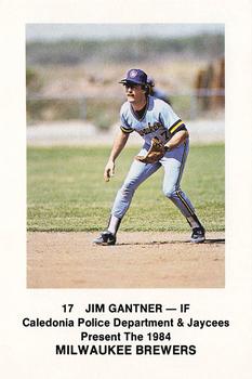 1984 Milwaukee Brewers Police - Caledonia Police Department and Jaycees #NNO Jim Gantner Front