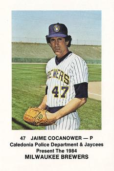 1984 Milwaukee Brewers Police - Caledonia Police Department and Jaycees #NNO Jaime Cocanower Front
