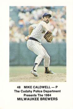 1984 Milwaukee Brewers Police - Cudahy Police Department #NNO Mike Caldwell Front