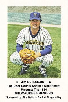 1984 Milwaukee Brewers Police - Door County Sheriff's Department, First National Bank of Sturgeon Bay #NNO Jim Sundberg Front