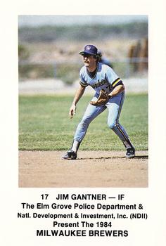 1984 Milwaukee Brewers Police - Elm Grove Police Department & Natl. Development & Investment, Inc. #NNO Jim Gantner Front