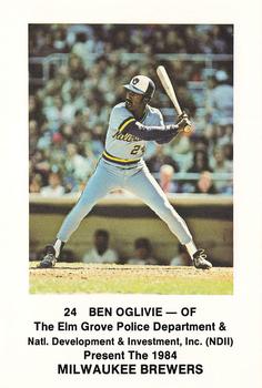 1984 Milwaukee Brewers Police - Elm Grove Police Department & Natl. Development & Investment, Inc. #NNO Ben Oglivie Front