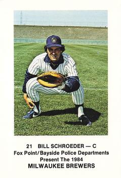 1984 Milwaukee Brewers Police - Fox Point/Bayside Police Departments #NNO Bill Schroeder Front
