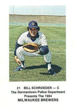 1984 Milwaukee Brewers Police - Germantown Police Department #NNO Bill Schroeder Front