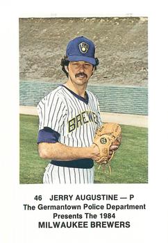 1984 Milwaukee Brewers Police - Germantown Police Department #NNO Jerry Augustine Front