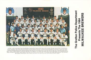 1984 Milwaukee Brewers Police - Grafton Police Department #NNO Team Front