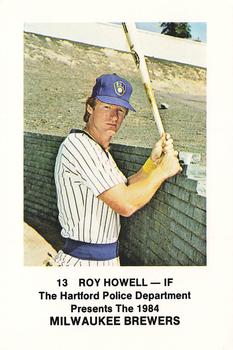 1984 Milwaukee Brewers Police - Hartford Police Department #NNO Roy Howell Front