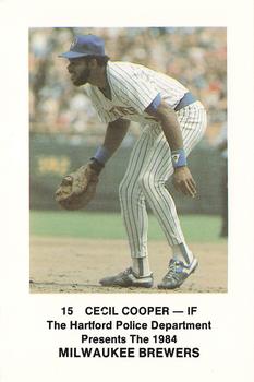 1984 Milwaukee Brewers Police - Hartford Police Department #NNO Cecil Cooper Front