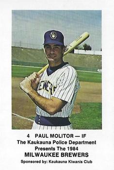 1984 Milwaukee Brewers Police - Kaukauna Police Department #NNO Paul Molitor Front