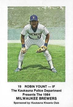 1984 Milwaukee Brewers Police - Kaukauna Police Department #NNO Robin Yount Front