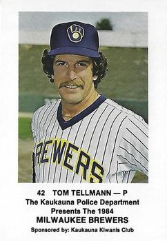 1984 Milwaukee Brewers Police - Kaukauna Police Department #NNO Tom Tellmann Front