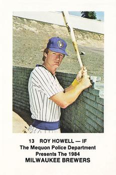 1984 Milwaukee Brewers Police - Mequon Police Department #NNO Roy Howell Front