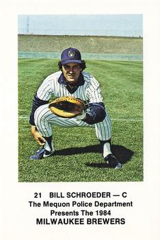 1984 Milwaukee Brewers Police - Mequon Police Department #NNO Bill Schroeder Front
