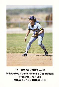 1984 Milwaukee Brewers Police - Milwaukee County Sheriff's Department #NNO Jim Gantner Front