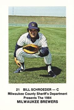 1984 Milwaukee Brewers Police - Milwaukee County Sheriff's Department #NNO Bill Schroeder Front