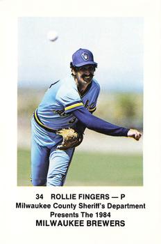 1984 Milwaukee Brewers Police - Milwaukee County Sheriff's Department #NNO Rollie Fingers Front