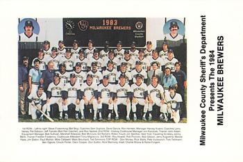 1984 Milwaukee Brewers Police - Milwaukee County Sheriff's Department #NNO Team Front