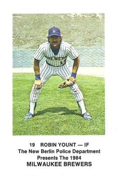 1984 Milwaukee Brewers Police - New Berlin Police Department #NNO Robin Yount Front