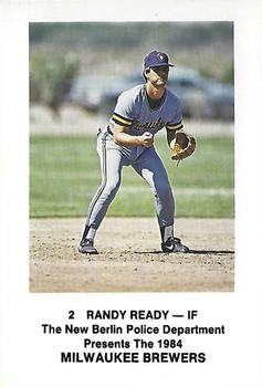 1984 Milwaukee Brewers Police - New Berlin Police Department #NNO Randy Ready Front