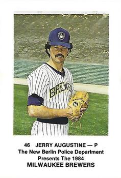 1984 Milwaukee Brewers Police - New Berlin Police Department #NNO Jerry Augustine Front
