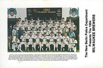 1984 Milwaukee Brewers Police - New Berlin Police Department #NNO Team Photo/(Checklist back) Front