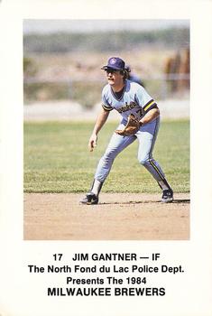 1984 Milwaukee Brewers Police - North Fond Du Lac Police Department #NNO Jim Gantner Front