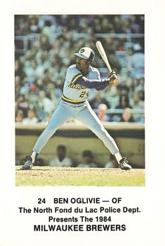 1984 Milwaukee Brewers Police - North Fond Du Lac Police Department #NNO Ben Oglivie Front