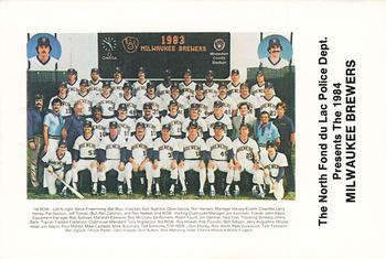1984 Milwaukee Brewers Police - North Fond Du Lac Police Department #NNO Team Front