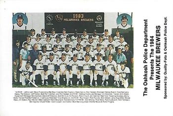 1984 Milwaukee Brewers Police - Oshkosh Police Department, Quality-Foto & Oshkosh Police Dept. #NNO Team Photo / Checklist Front