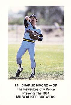 1984 Milwaukee Brewers Police - Pewaukee City Police #NNO Charlie Moore Front