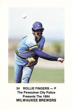 1984 Milwaukee Brewers Police - Pewaukee City Police #NNO Rollie Fingers Front