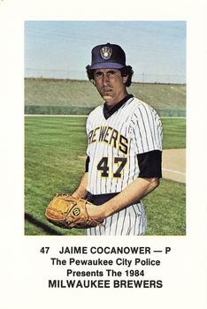 1984 Milwaukee Brewers Police - Pewaukee City Police #NNO Jaime Cocanower Front