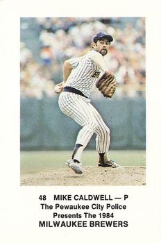 1984 Milwaukee Brewers Police - Pewaukee City Police #NNO Mike Caldwell Front