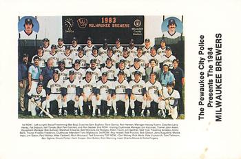 1984 Milwaukee Brewers Police - Pewaukee City Police #NNO Team Front