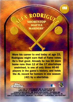 1999 Topps Chrome - Early Road to the Hall #ER3 Alex Rodriguez  Back