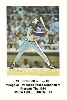 1984 Milwaukee Brewers Police - Village of Pewaukee Police Department #NNO Ben Oglivie Front